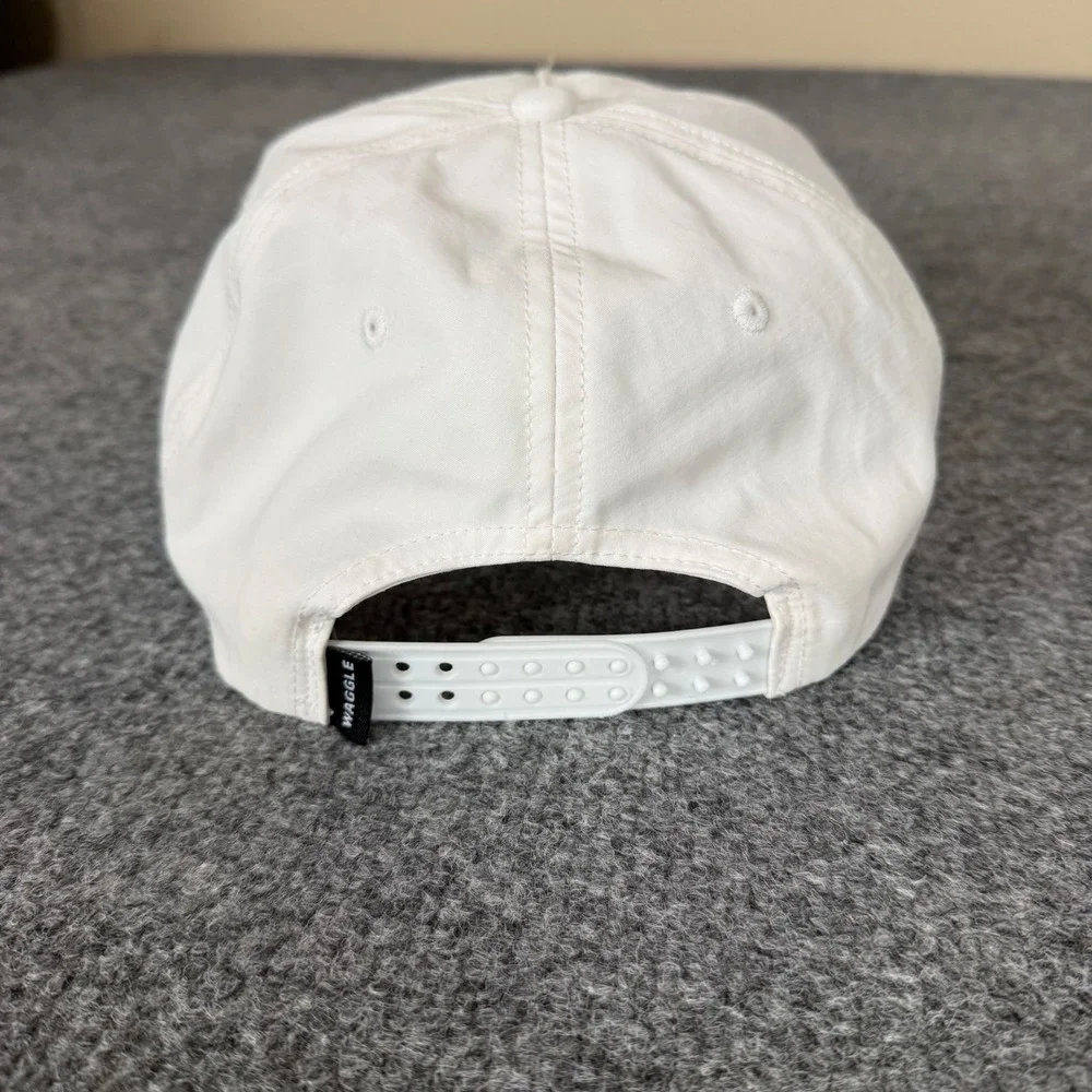 Waggle Golf Yeti Rope Hat Mens White Snapback Performance Golf Cap Adjustable
